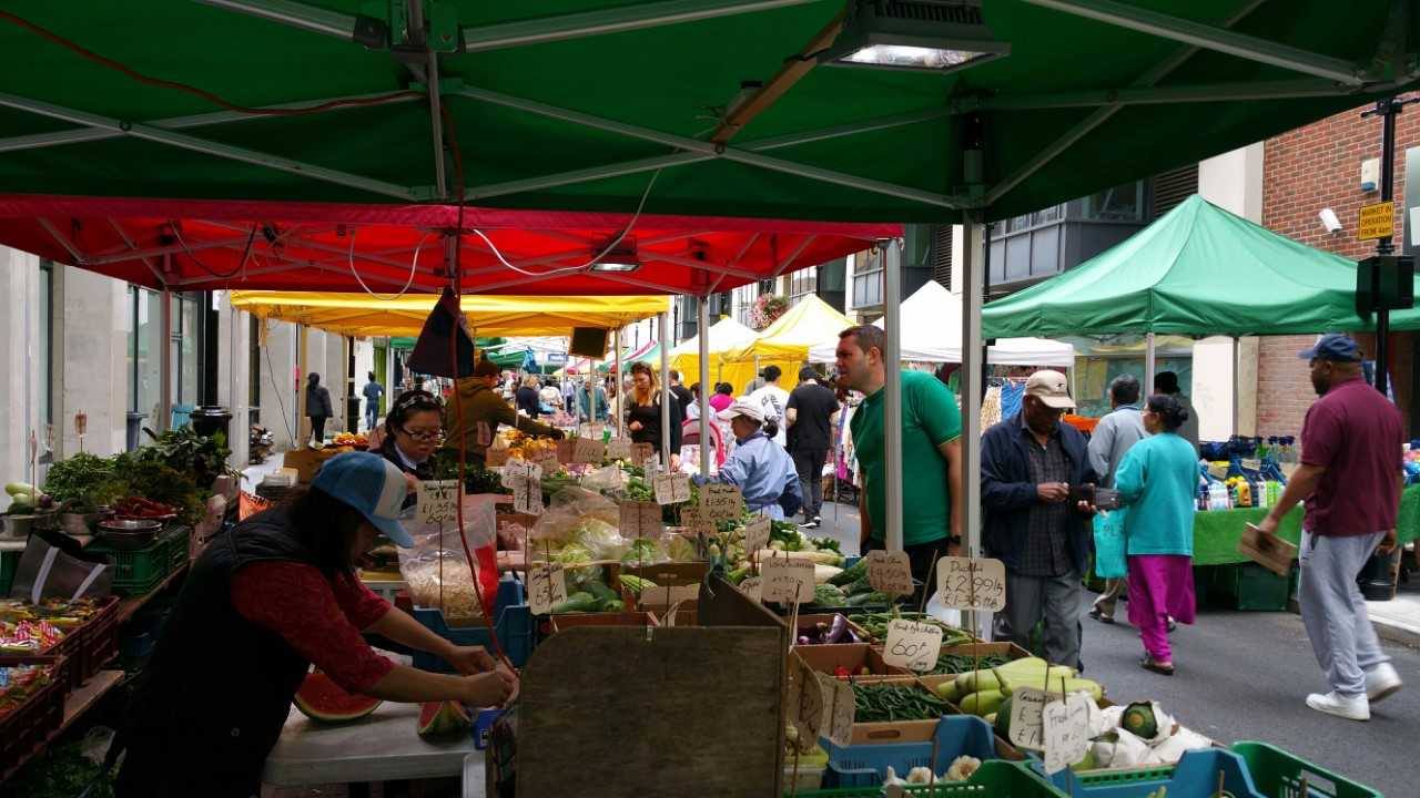 Exhibitor stand set up on an open showground