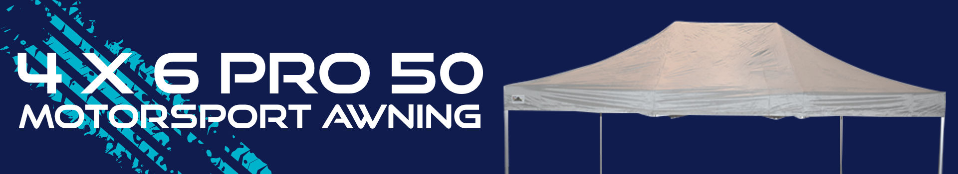 4m x 6m white Pro 50 heavy duty race tent