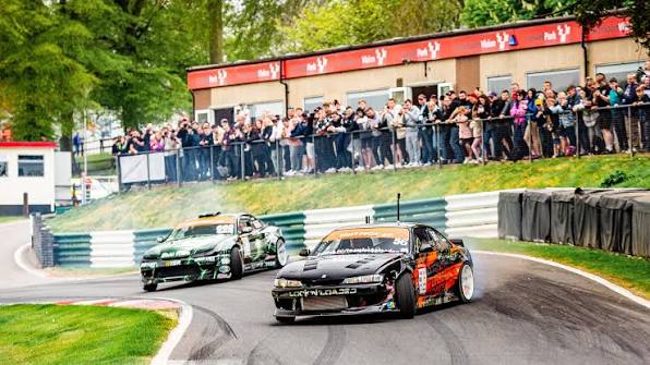 British Drift racing at Cadwell Park