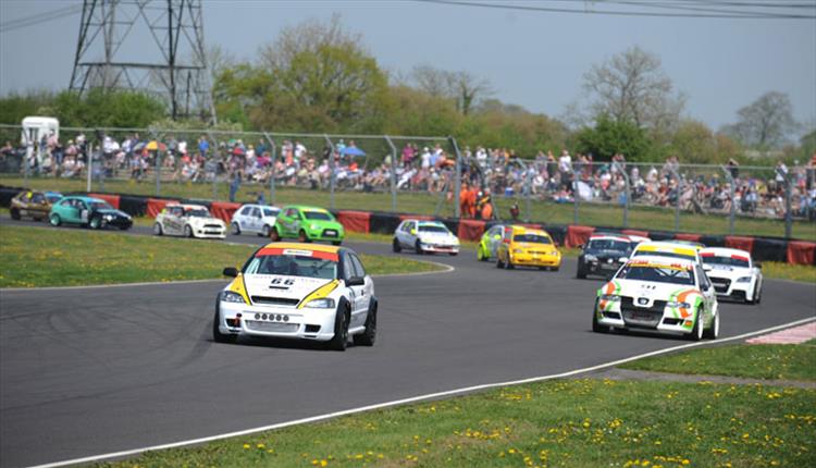 Race car at Castle Combe Circuit, Wiltshire