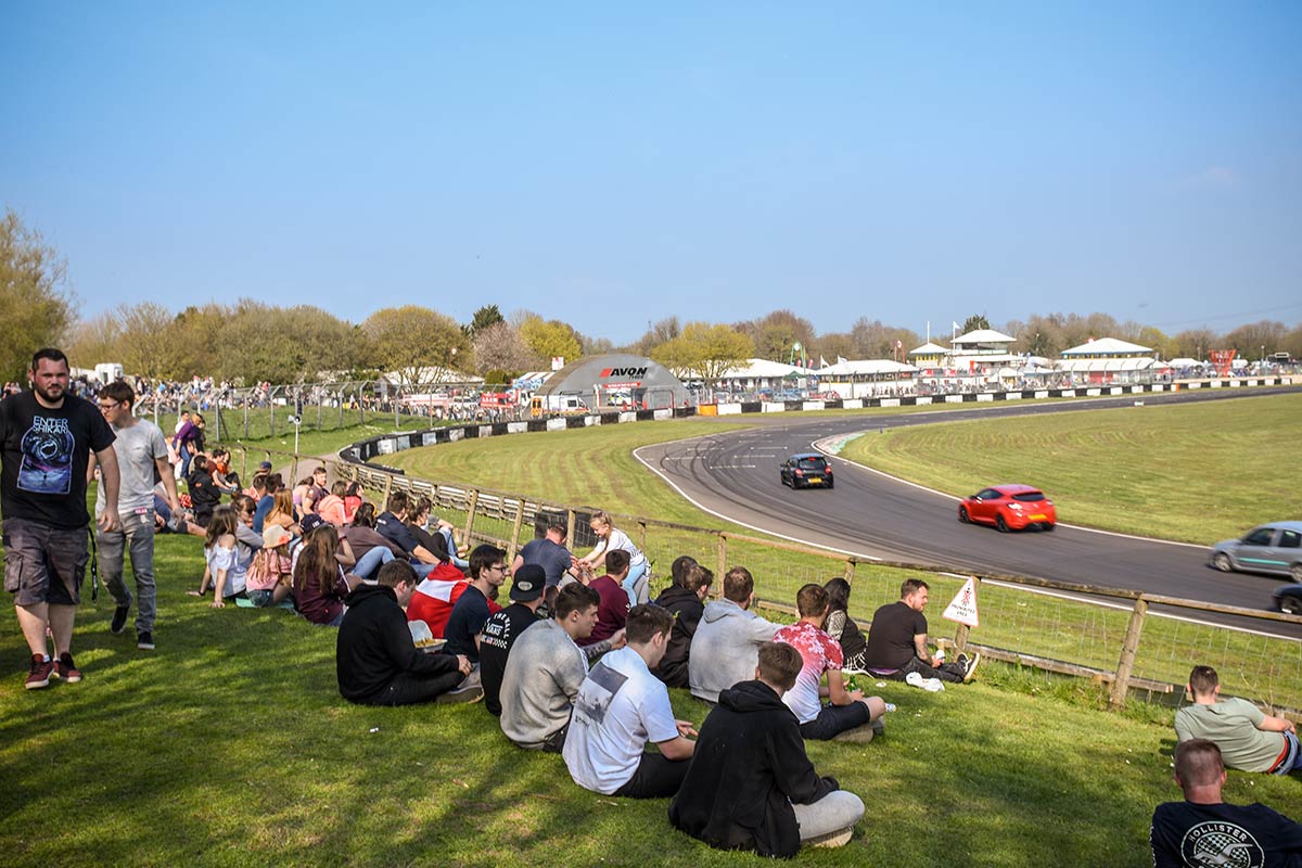 Fast cornering at Castle Combe Circuit