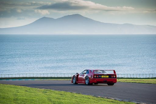 Anglesey Circuit from the air, with the North Wales coastline behind