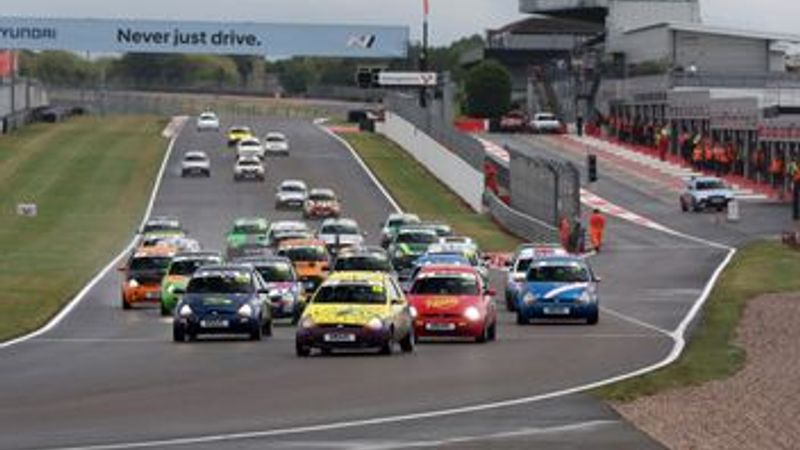 Race car at Croft Circuit, North Yorkshire