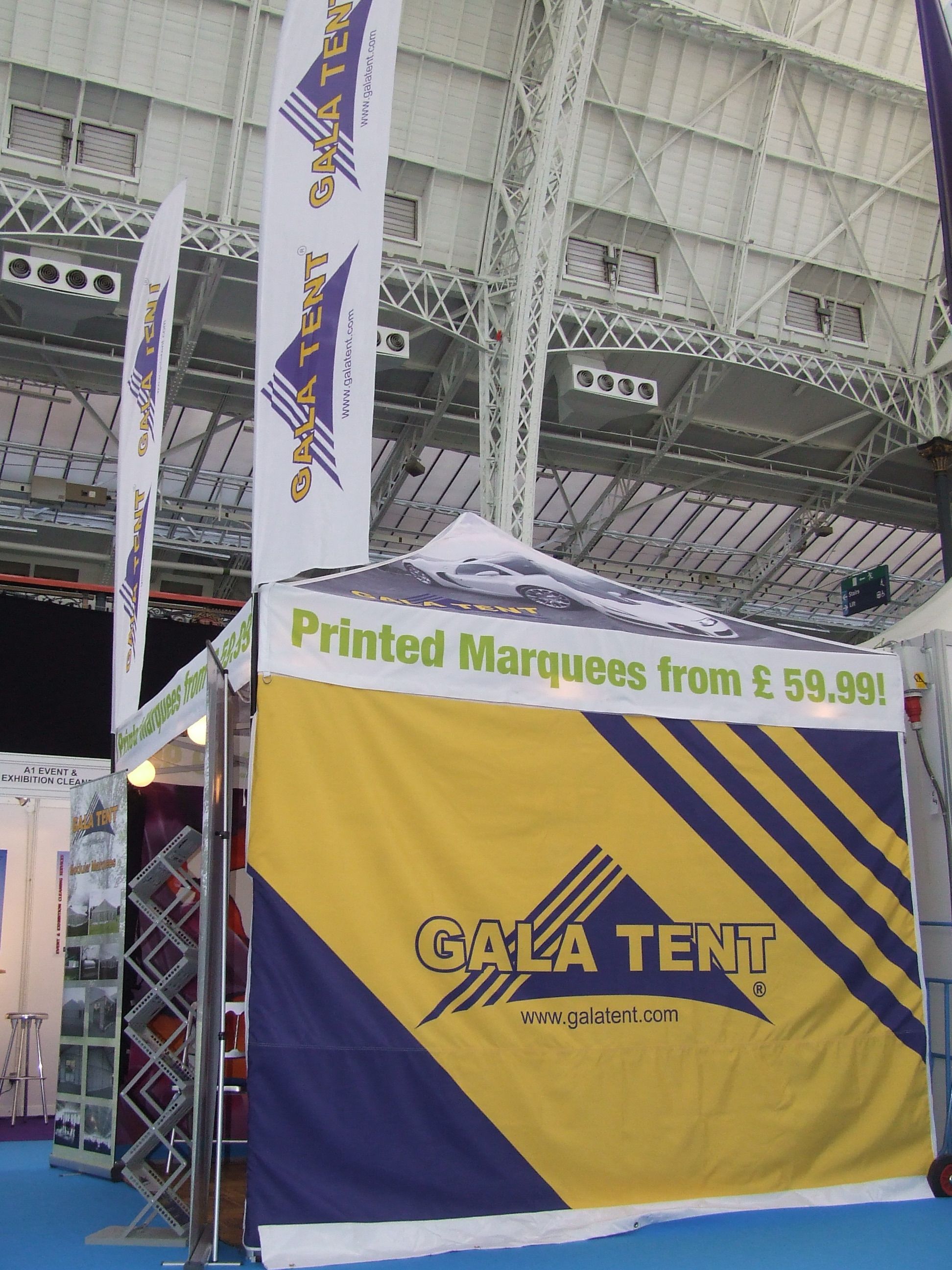 Branded indoor display in a commercial interior
