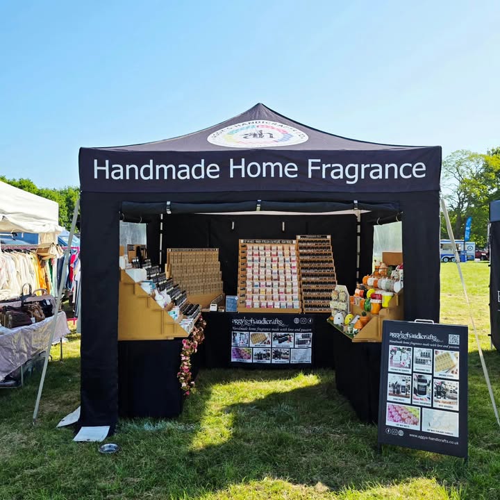 Branded event stand with clear high-contrast graphics
