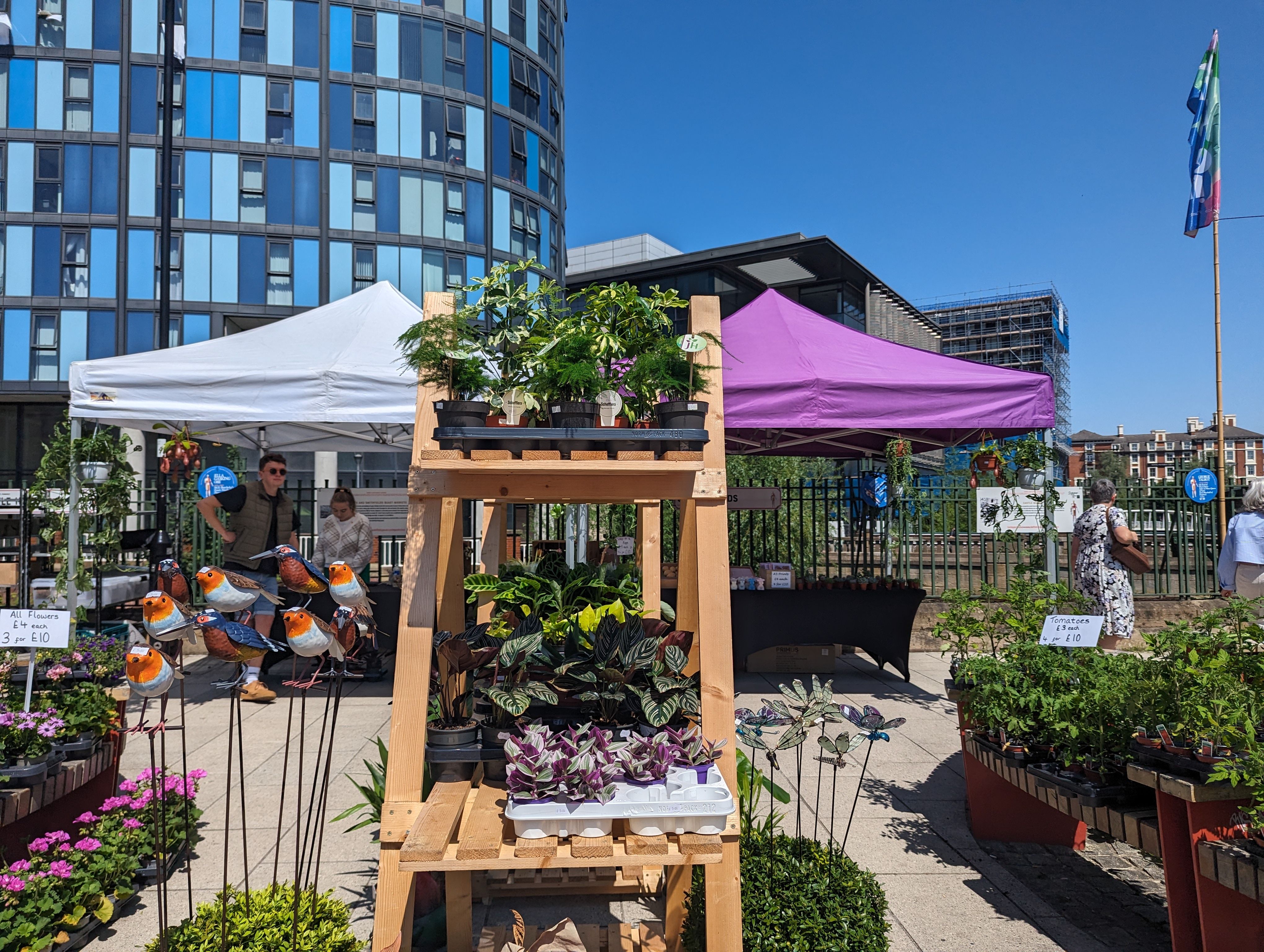 Make money with a gazebo: a pop-up gazebo used as a busy market stall