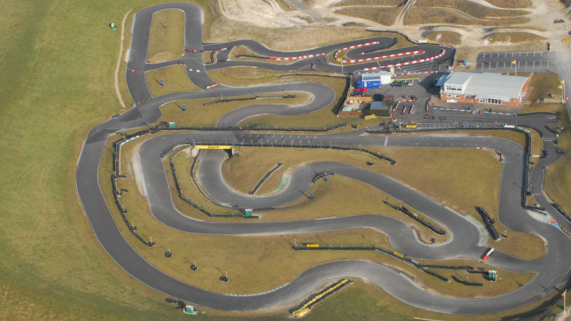 Thruxton Circuit map showing the layout and corner names