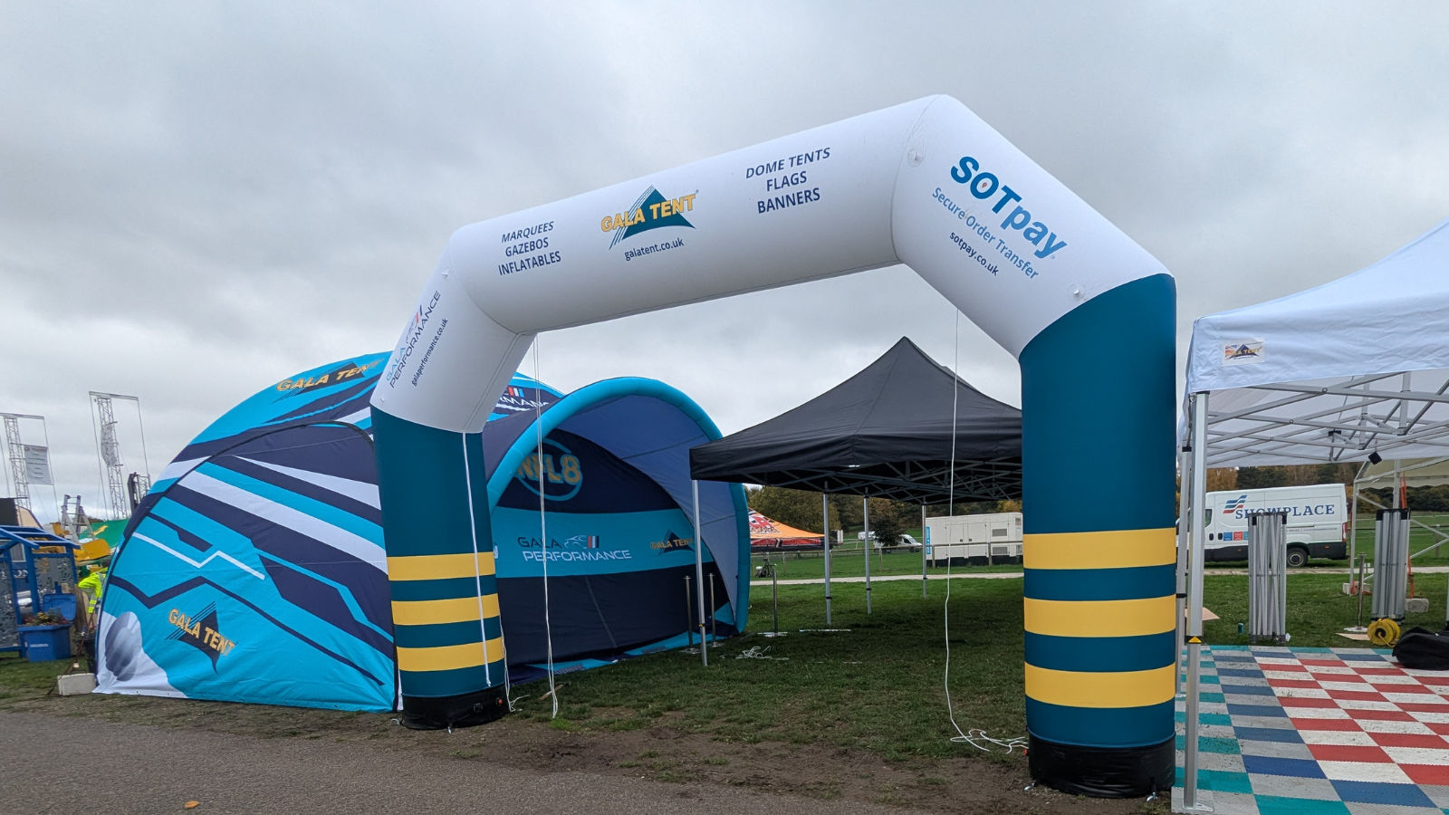 inflatable arch at trade show