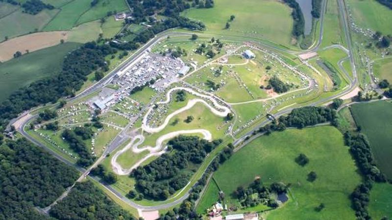 Oulton Park circuit map showing the International layout and corner names