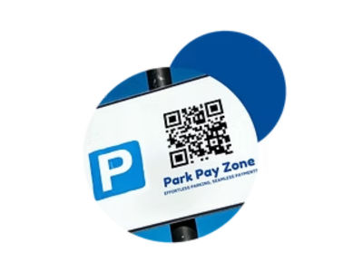 Park Pay Zone QR parking signage on site