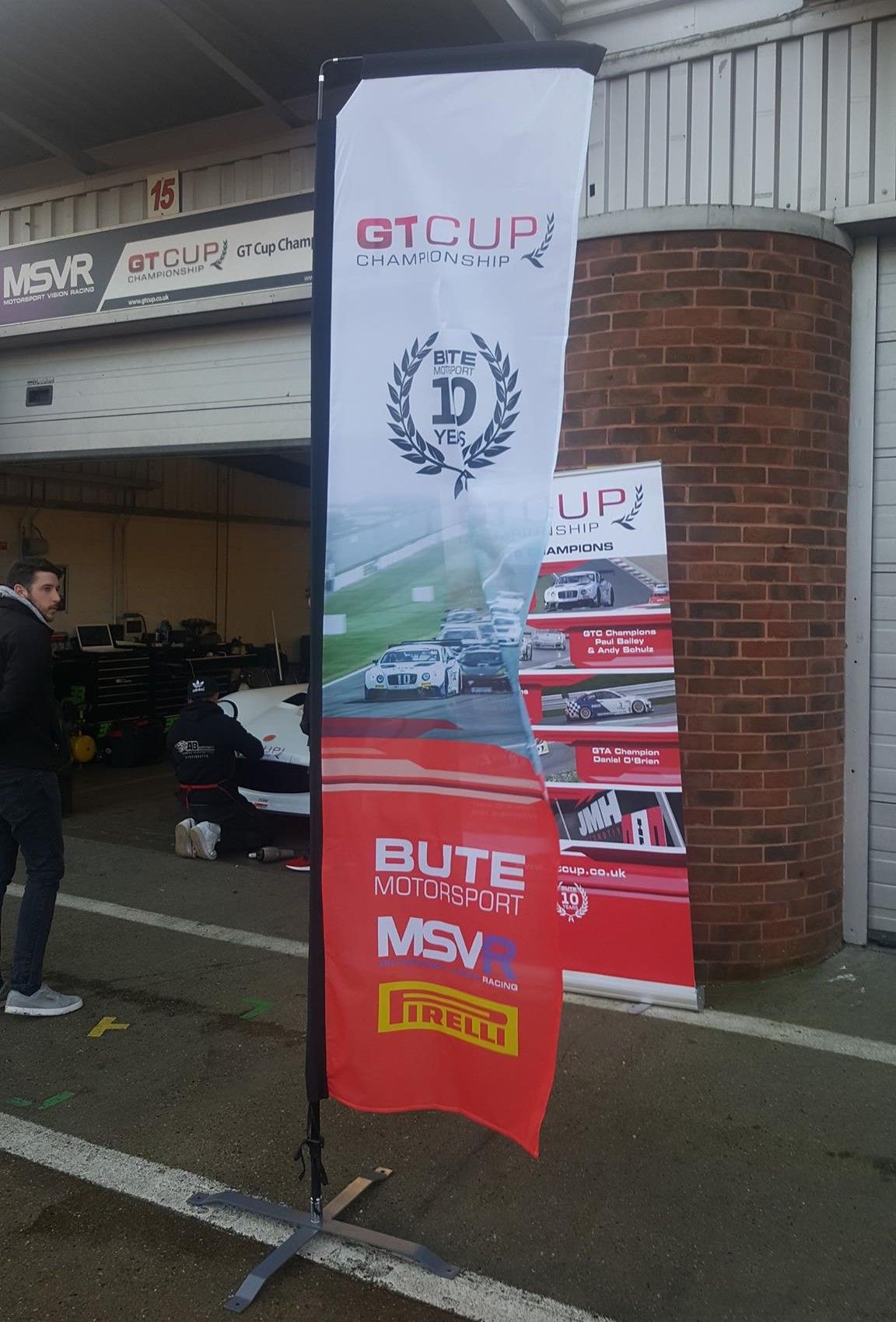 Large printed sail flag for the GT Cup