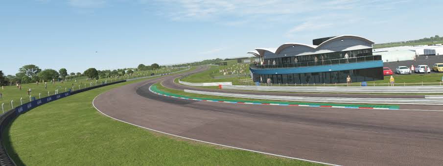 Car through Church Corner at Thruxton