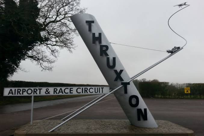 Thruxton Circuit entrance near Andover, Hampshire