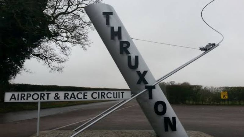 Thruxton Circuit entrance near Andover, Hampshire