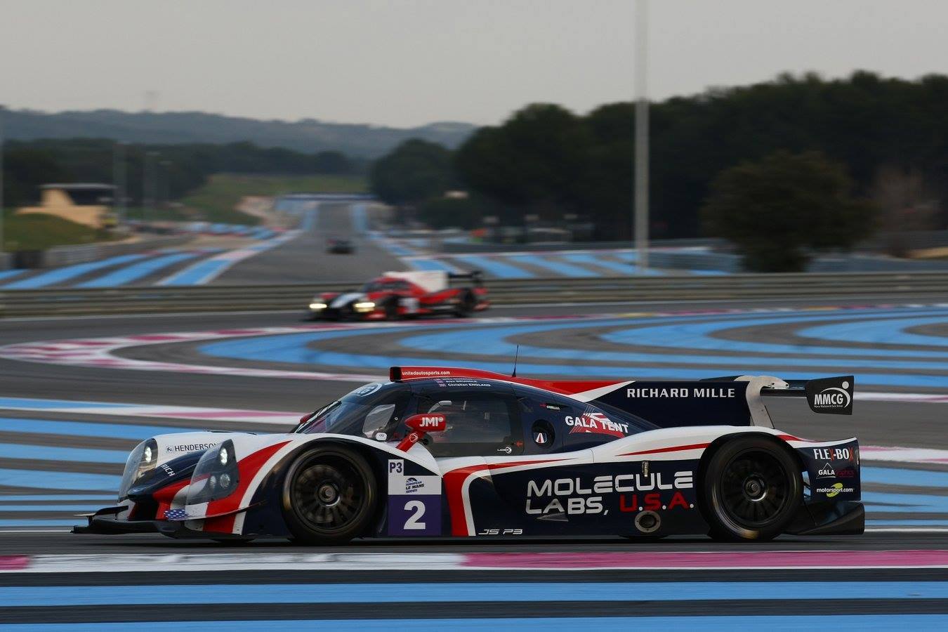 Gala Performance sponsored United Autosports car on track